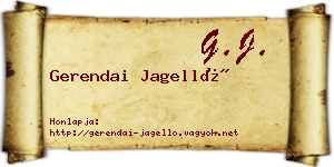Gerendai Jagelló névjegykártya